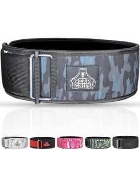 Bear Grips Triple Layer Workout Bel Weightlifting Belt Black Camo Small Gym Gear